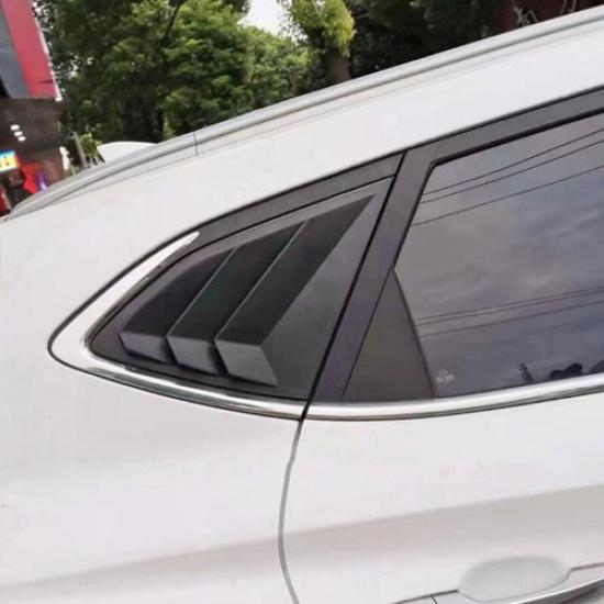 For Hyundai Tucson 2016- 2Pcs Carbon Fiber Car Rear Blinds Louvers Cover