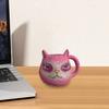 100ml Cat Mug Ergonomic Handle Stain-Proof High-Density Resin Drinking Cup 3D Artistic Cat Details Tea Cup