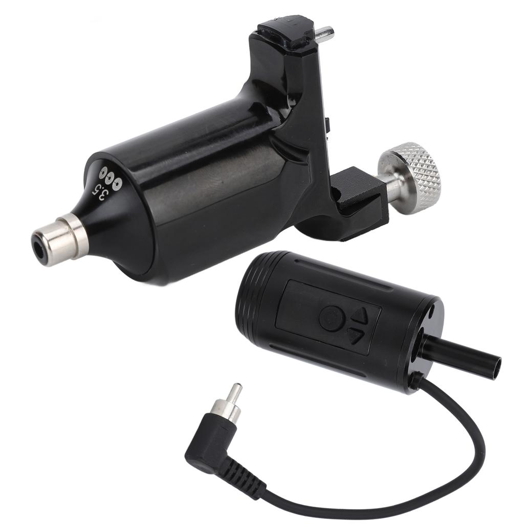 3-in-1 Kabelloses Tattoo-Netzteil Griff RCA-Schnittstelle 3 Nadeln Antriebsstange Aluminiumlegierung Rotary