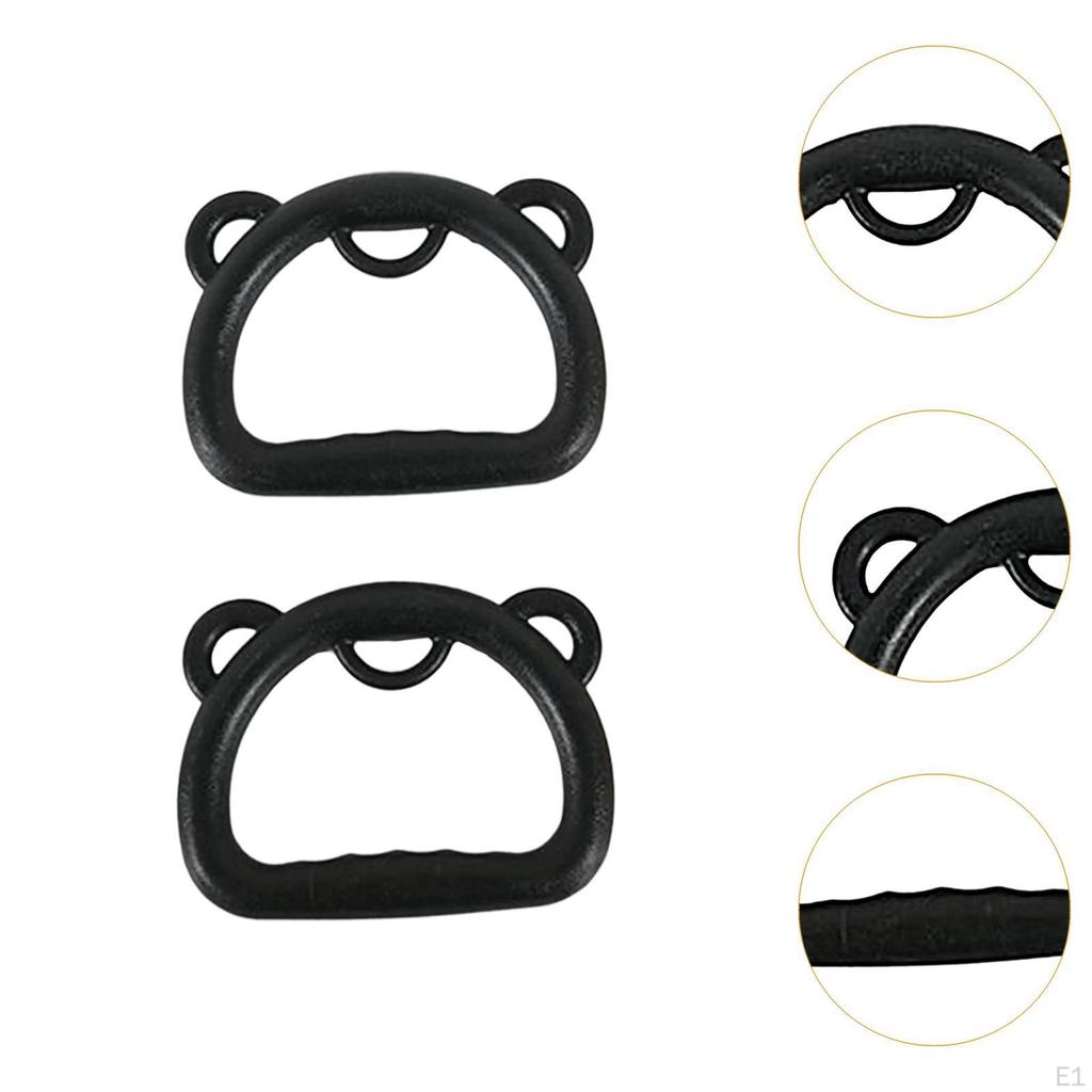 2 Pieces Gym Rings for Kids Indoor Fitness Equipment Easy Setup Portable with Secure Handles