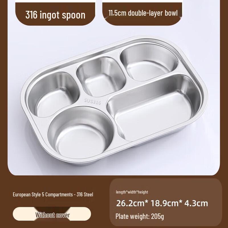 Stainless Steel Divided Lunch Box