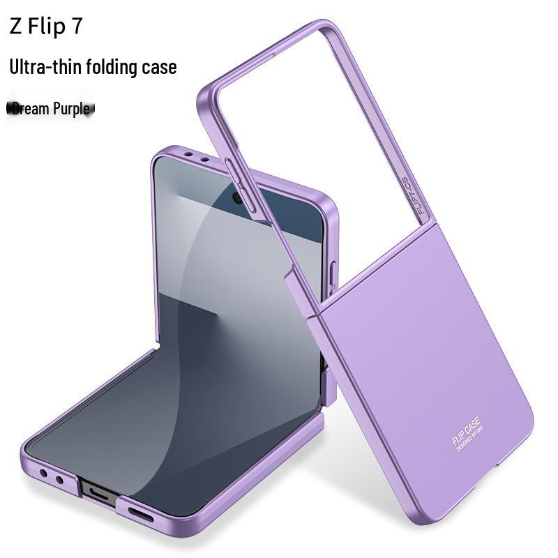 GKK Solid Color Anti-drop PC Case for Samsung Z Flip7 - Large Window, Skin-feel, Cross-border, Foldable Screen Protection