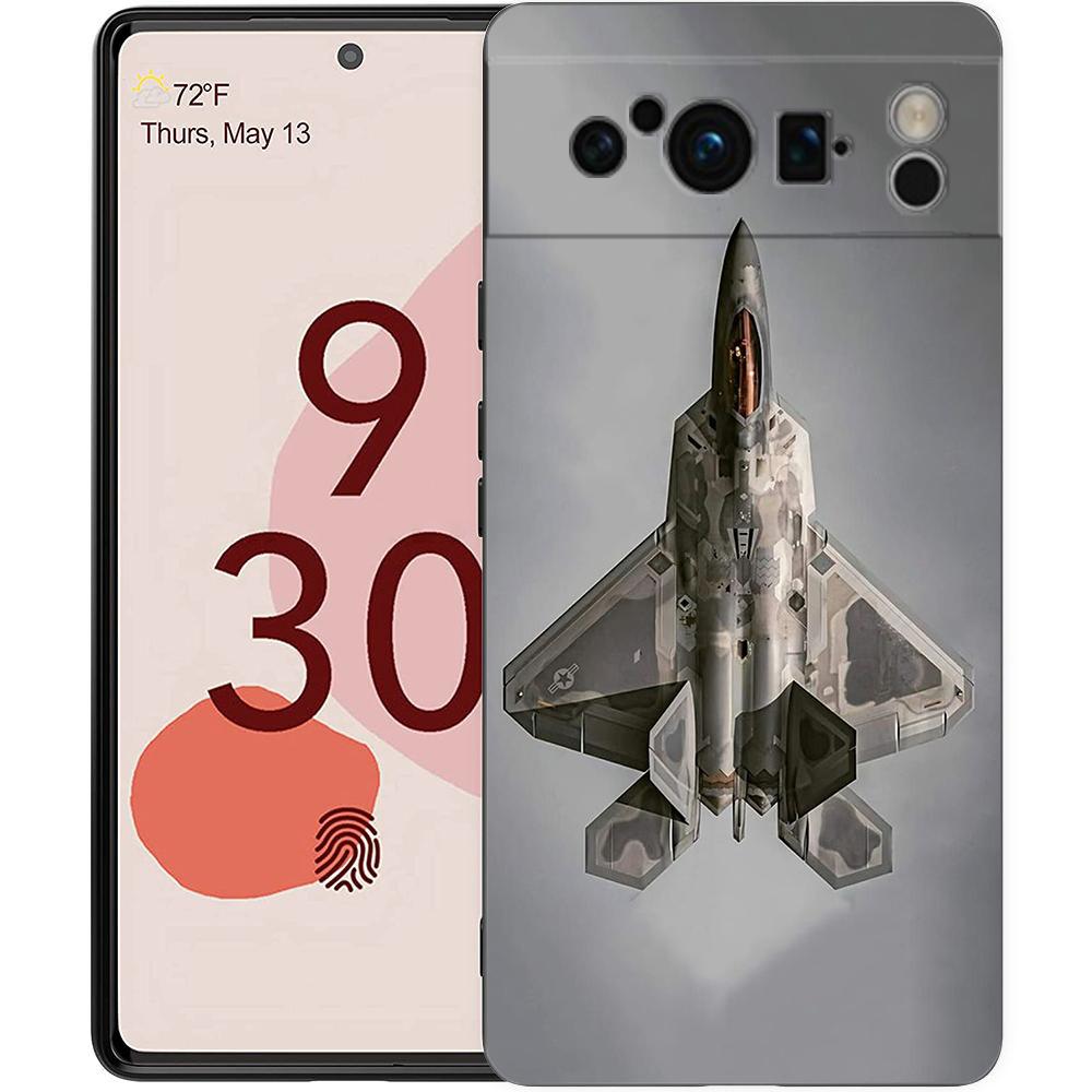 Fighter Planes Phone Case For Google Pixel 8 7 6 Pro 8A 6A 7A 5G Soft Silicone Shockproof TPU Black Cover Fundas