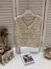 Summer Spice Girl Design Sense Crochet Hollow Suspender Women's Knitted Vest Vest Outside Sleeveless Blouse Top