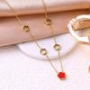 Sweet Petal Flower Titanium Necklace: Trendy Women's Clavicle Chain