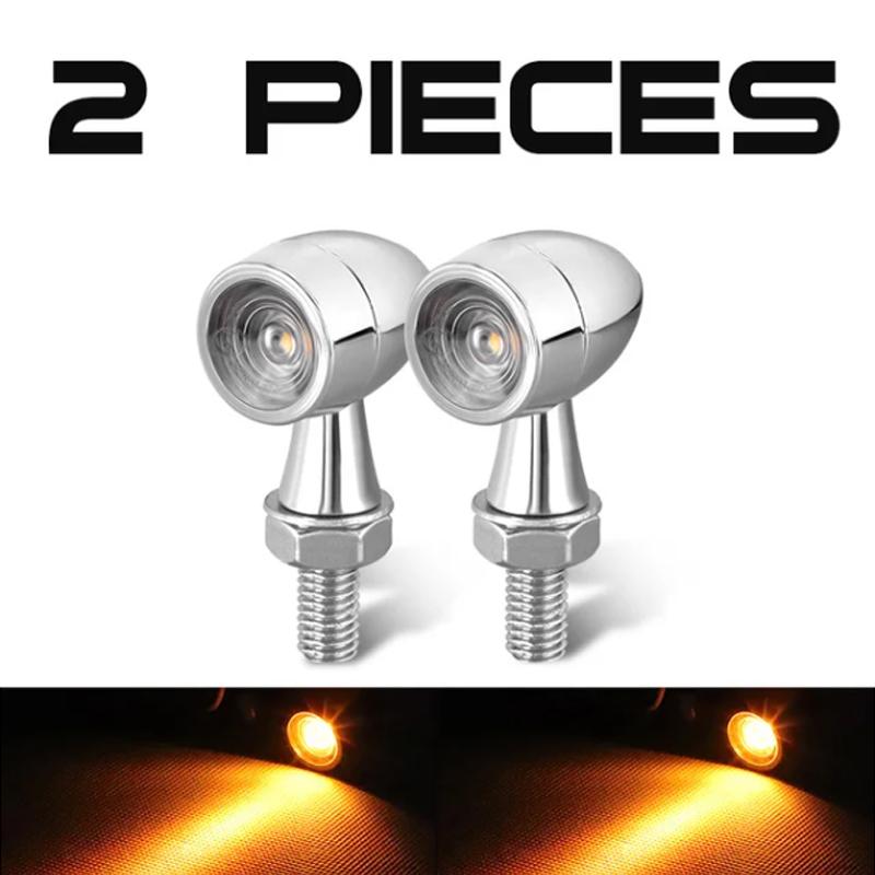 Motorcycle LED Turn Signal Light Bullet Clignotant Moto Flasher Lamp Mini LED Turn Signal Lights 12V 8mm Moto Indicator Blinker
