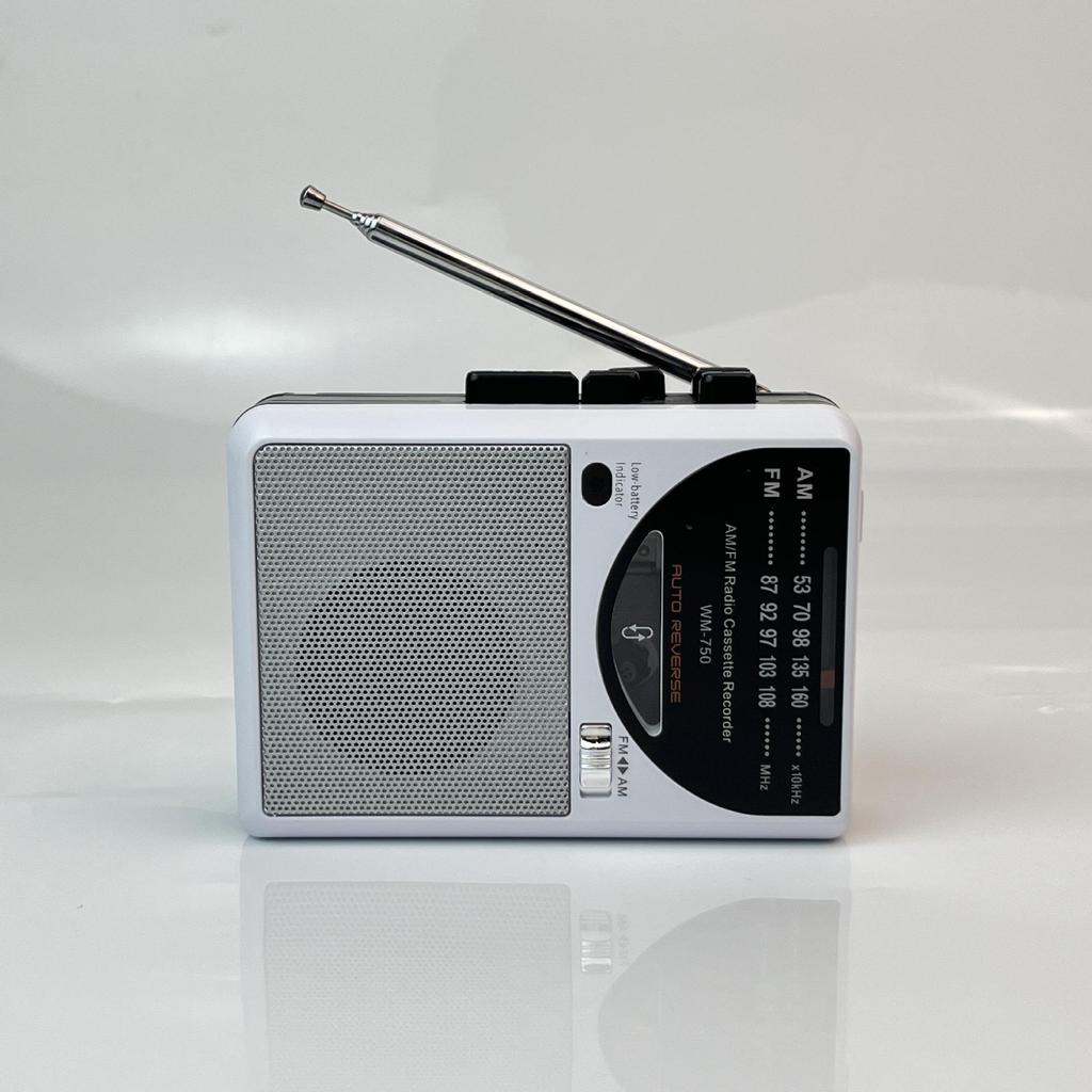 Portable Walkman Cassette Player with Built-in Speaker & Multi-band Radio for English Listening & Playback. Perfect for Students.