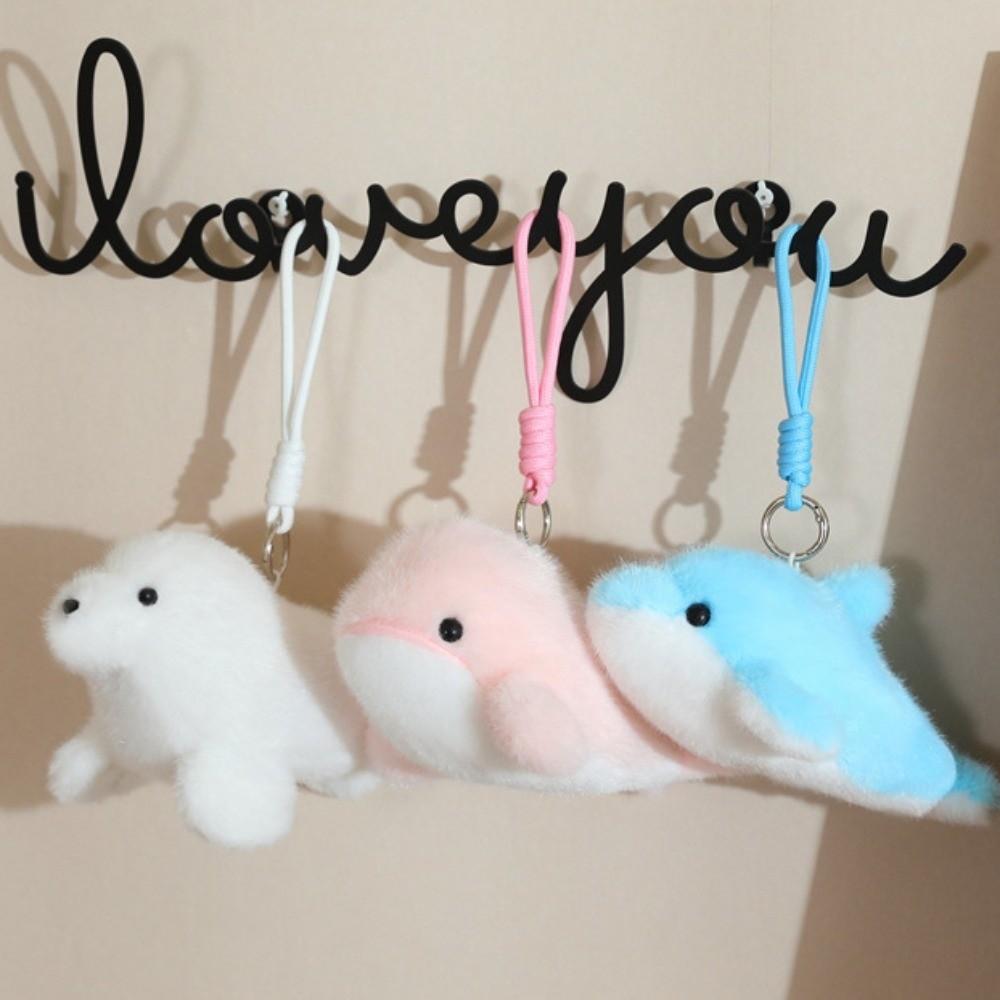 Bag Pendant Dolphin Plush Doll Keychain Ocean Animal Plush Doll Key Rings Kids Holiday Gifts