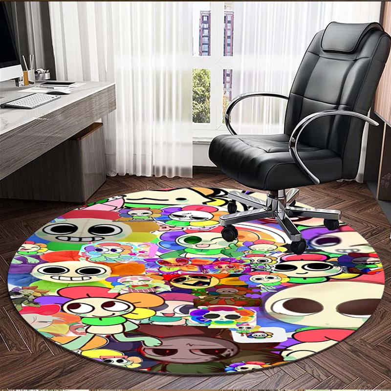 Dandy's World Print Round Rug, Washable Floor Carpet, For Entryway Dorm Laundry Room Office Study, Home Decor Birthday Christmas Gift