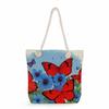 Butterfly print thick rope single-shoulder beach bag 7320