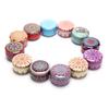 1Pcs Tinplate Candy Box Cookie Case Home Decor Festive Drum-Shaped Supplies