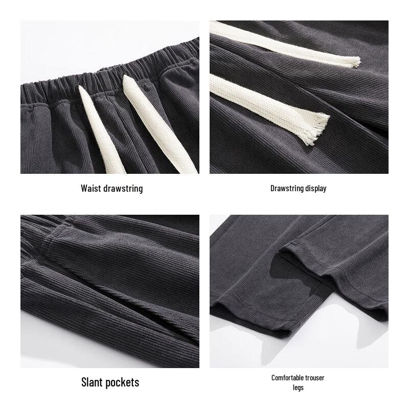 JEANSWEST Men's Corduroy Straight-Leg Casual Pants