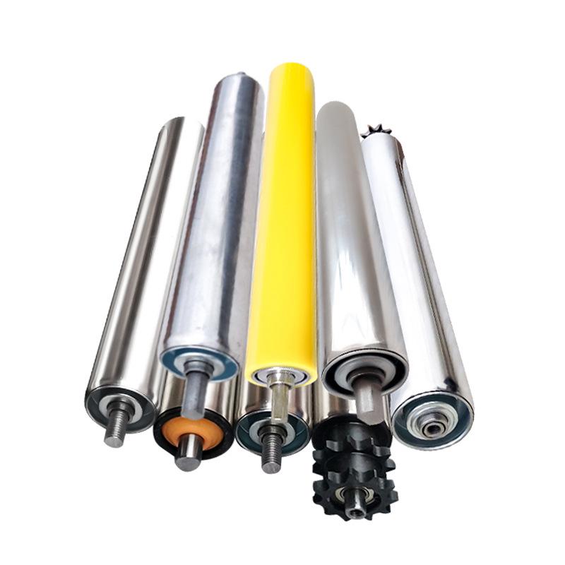 Non-Powered Stainless Steel Conveyor Roller with Sprocket, Galvanized Roller & Rubber-Coated Roller for Assembly Lines