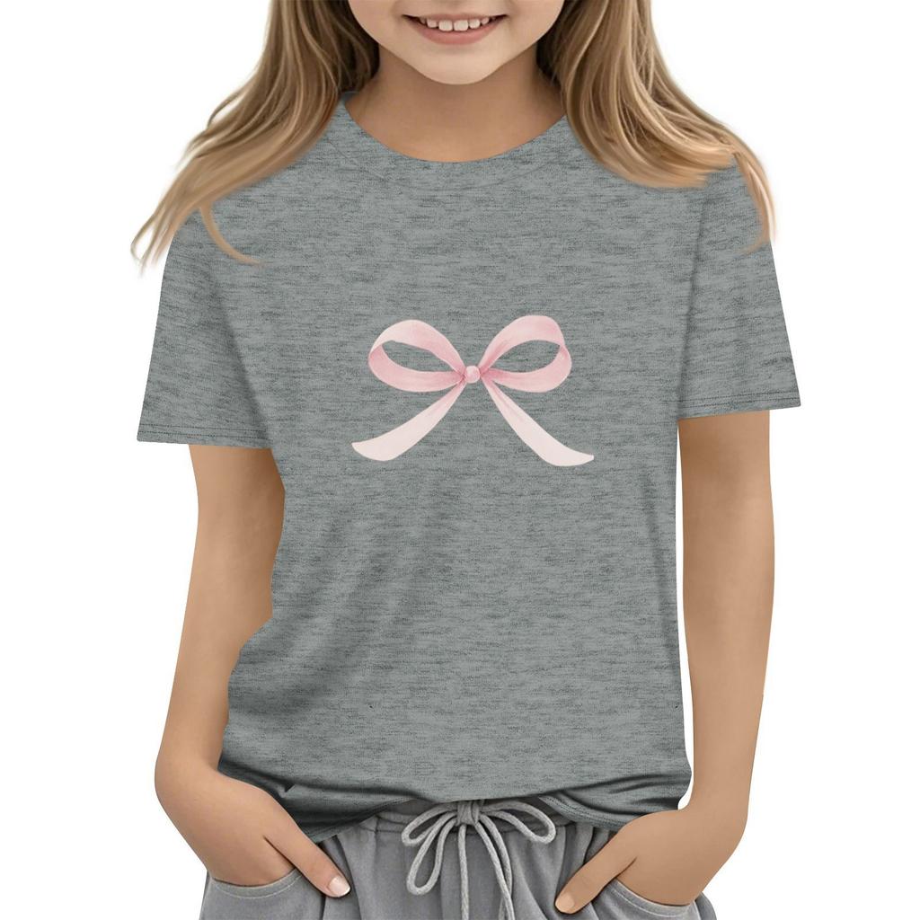 Children's Daily Casual Short-sleeved Printed Tops T-shirt