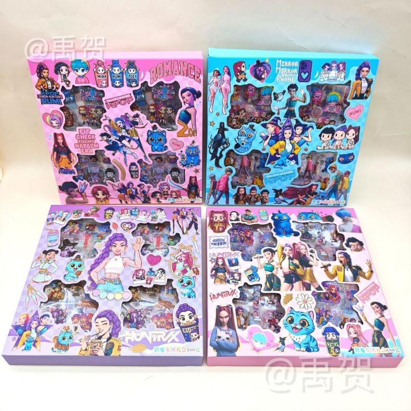 K-POP Охотник на ведьм 100 наклеек Подарочная коробка Не повторяются Декор Ручной дневник DIY Наклейки