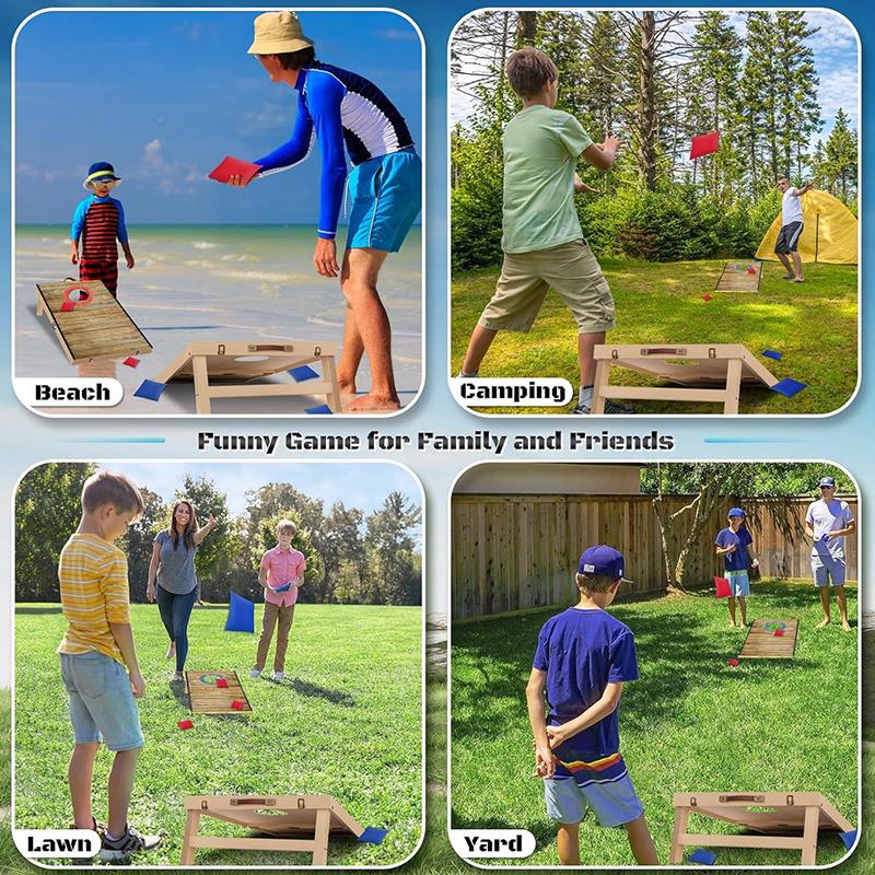 Cornhole Set Outdoor Game Carrying Case Foldable Cornhole Game For Kids And Adult Indoor Or Outdoor Backyard Toss Games