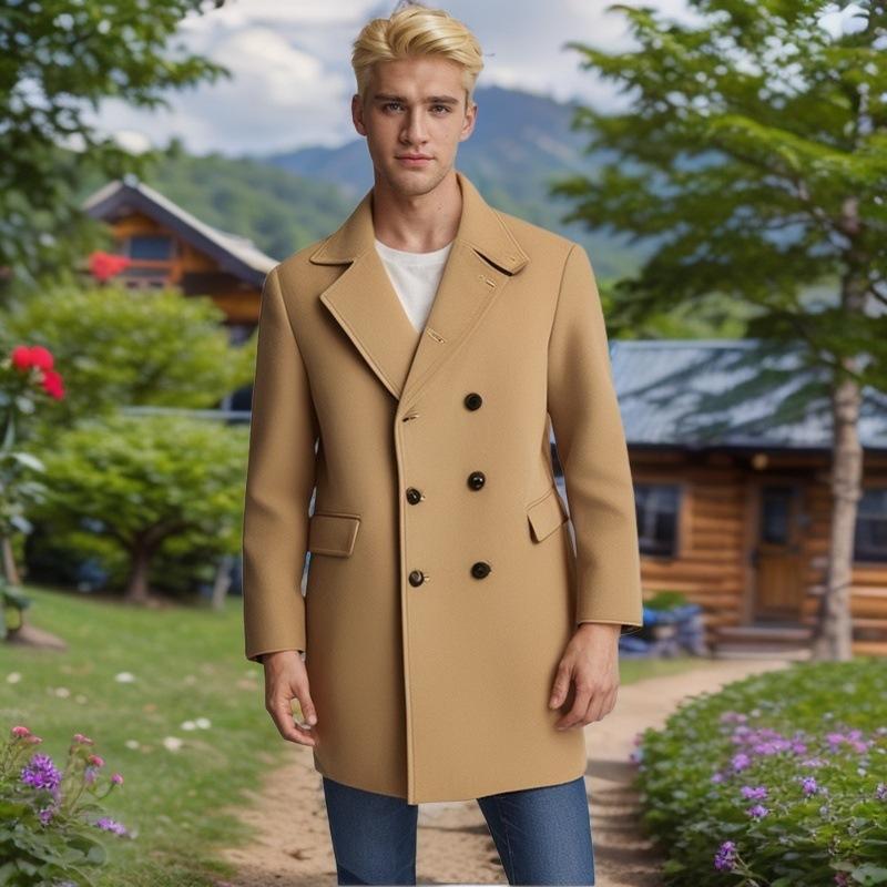 

Мужское шерстяное пальто большого размера 2XL