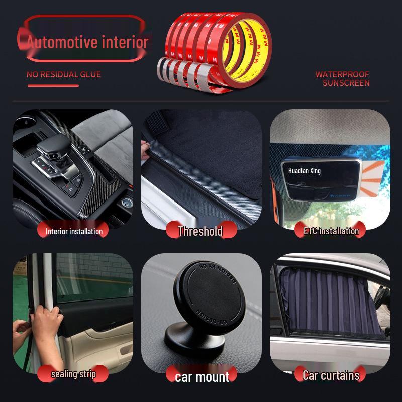 Akrylskum Dubbelsidig Tejp - Stark, Temperaturbeständig, Vattentät, Spårfri Tejp för Metall, Fotoramar, Namnskyltar och Bilar