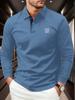 Men's GOLF Polo Shirts Long Sleeve Casual Summer Printed T-Shirt - Stylish and Versatile Top, Geometric Design, Lightweight Polo Golf Shirt