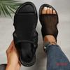 2026 Summer Women's Breathable Mesh Sandals - Casual Flat & Large Size 43