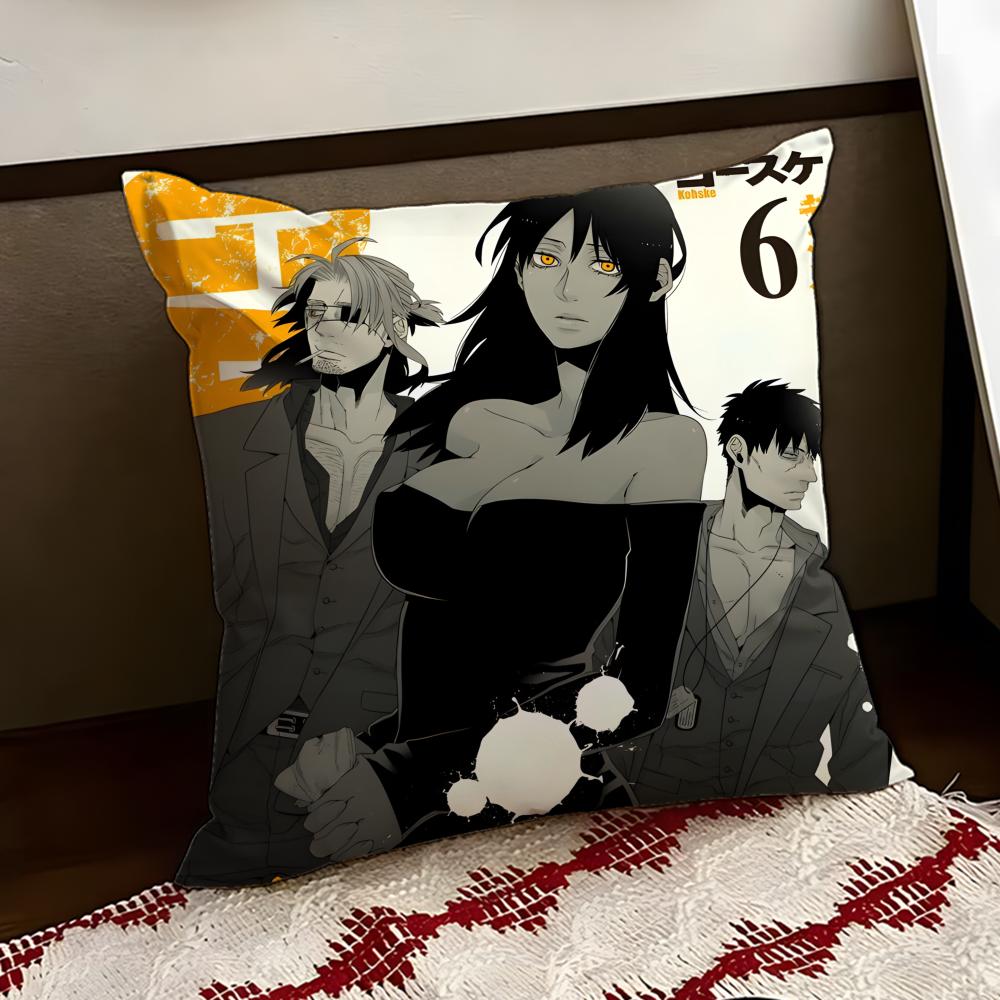 Anime GGANGSTA Cushion Cover Reversible Soft Durable Pillow Cover Home Car MultiScene Use for Daily Comfort