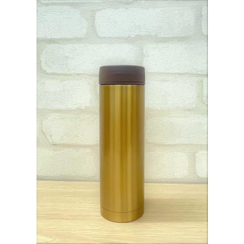 Marutatsu Mug Bottle, Stainless Steel Water Bottle, Vacuum Insulated, Direct Drinking Lid, Gift Packaging, Gold, 310ml, 35392
