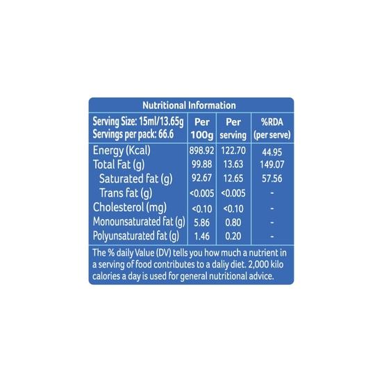 ORGANIC TATTVA - Organic Coconut(Cooking) Oil 1 Litre|Unrefined Nariyal Cooking Oil|Cholesterol & Tran Fat Free|100% Organic|Pesticide