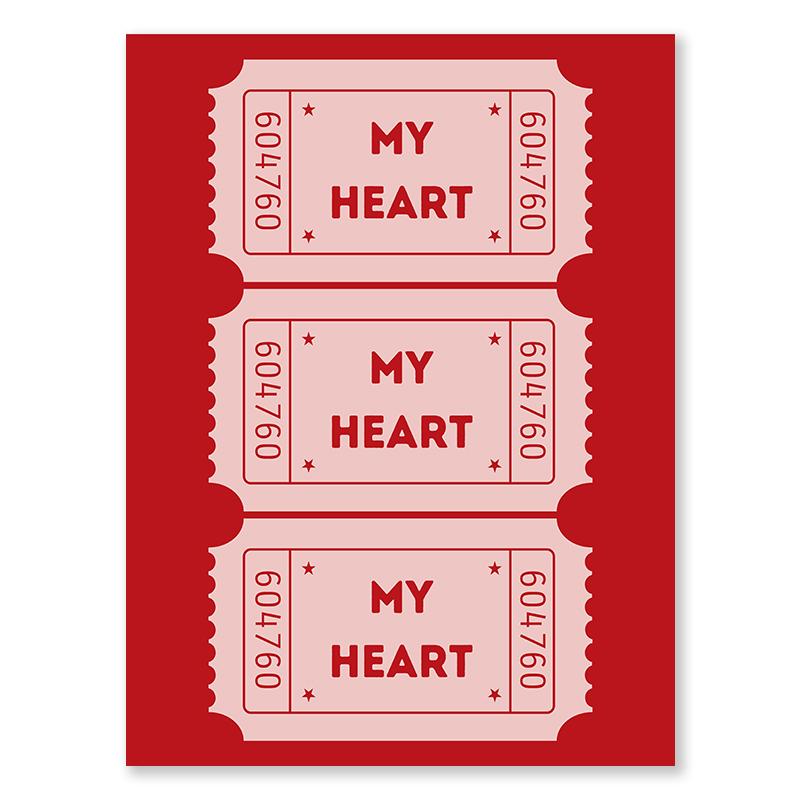 Valentine's Day Queue Gallery Printable Poster Vintage Romantic Wall Art Cute Pink Heart Canvas Painting Home Bedroom Decoration