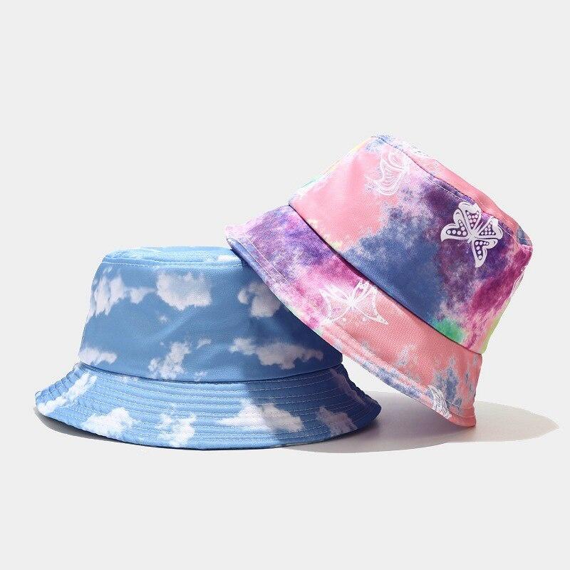 Blue Sky Clouds Flame Bucket Hat 