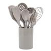 Kitchen Utensils Set Silicone Heat Proof Anti Scald Spatula Spoon Whisk Kitchen Gadgets Tools with Holder for Cooking