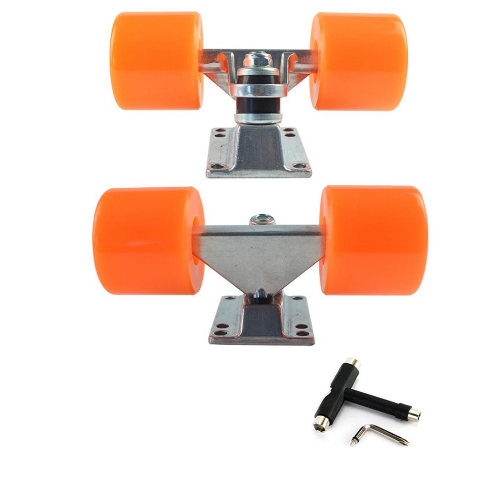 Longboards Achse und Räder Skateboards Radhalterung Brückenbasis und PU-Rad Hardware Skateboards Zubehör