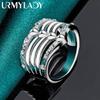 URMYLADY 925 Sterlingsilber Krone Zirkon 7-10 Ring Für Frauen Mode Charm Schmuck