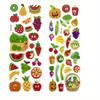 6 Sheets 3D Puffy Stickers Foam Vegetable Fruit Stickers Colored Sticker for Scrapbooking Teacher Reward Sticker DIY JXB
