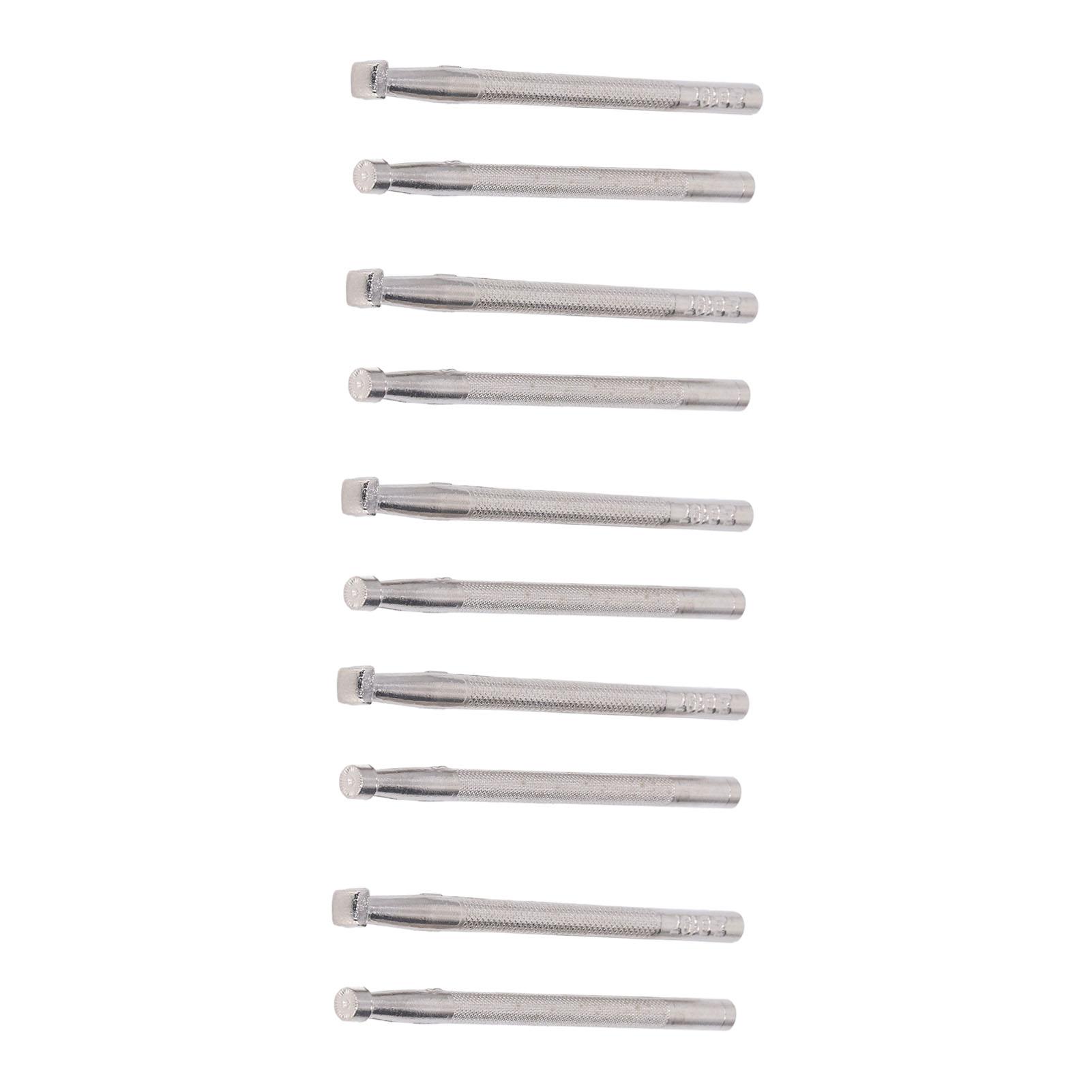 

10 Pcs Leather Stamping Tools 2 Patterns Non Slip Alloy Steel DIY Leather Stamping Punch Carving Tool for Beginners