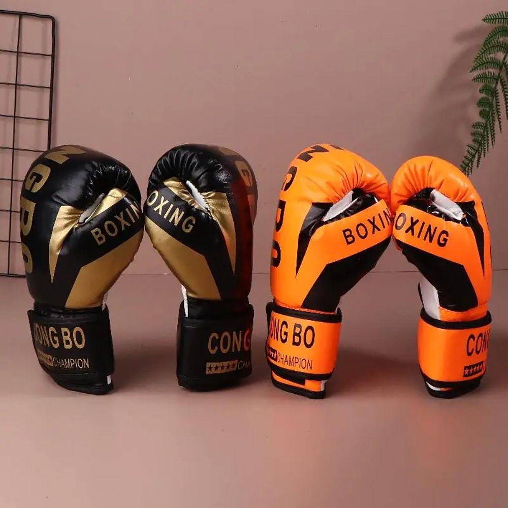 1Pair Breathable Child Punching Gloves PU Leather Training Gloves Kids Boxing Gloves  for Children