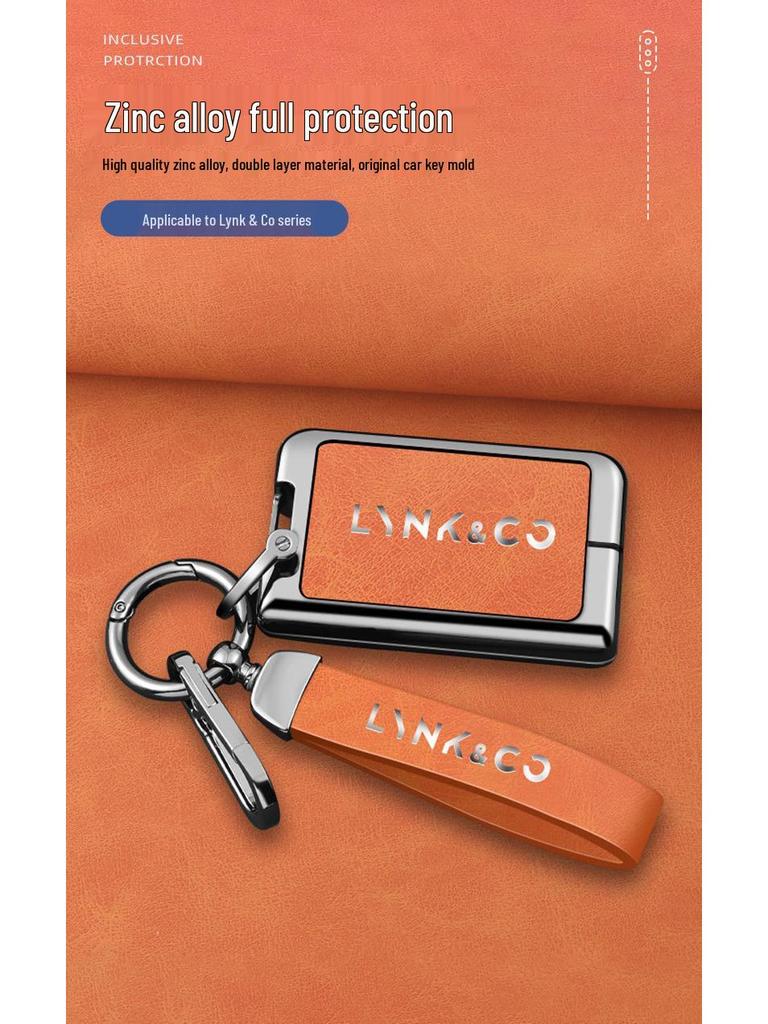 Lynk & Co 03 Schlüsselhülle für Advanced Hatchback mit Herren-Emp-Tasche, Schale und Schnalle