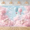Pink Teddy Bear Photography Backdrop Sweet Dreamy Birthday Party Decoration Background Baby Shower Photo Booth Banner Supplies