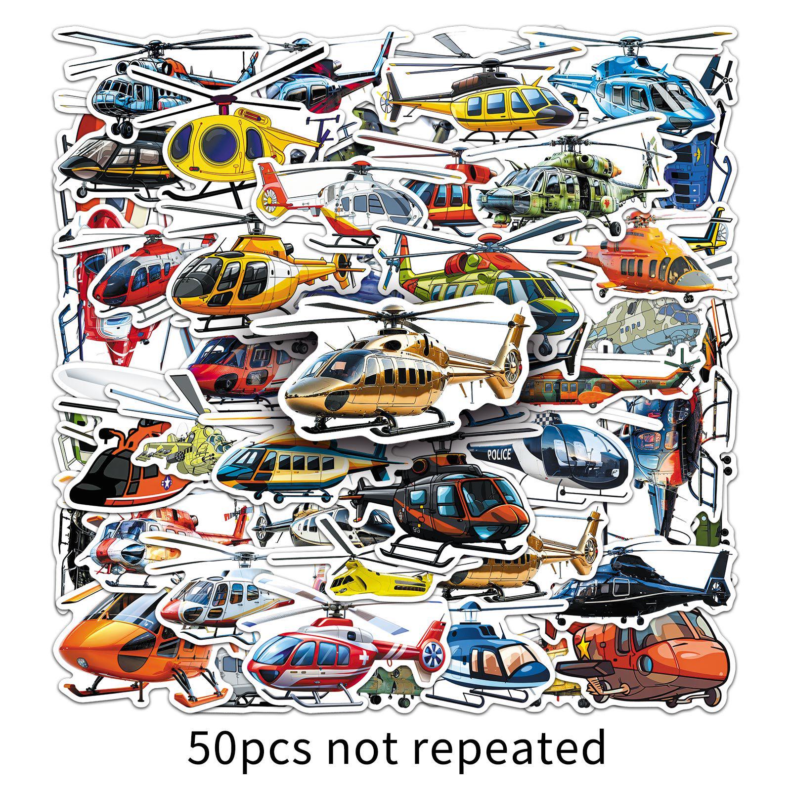 50 Cool Waterproof Helicopter Stickers for Suitcases & Computers
