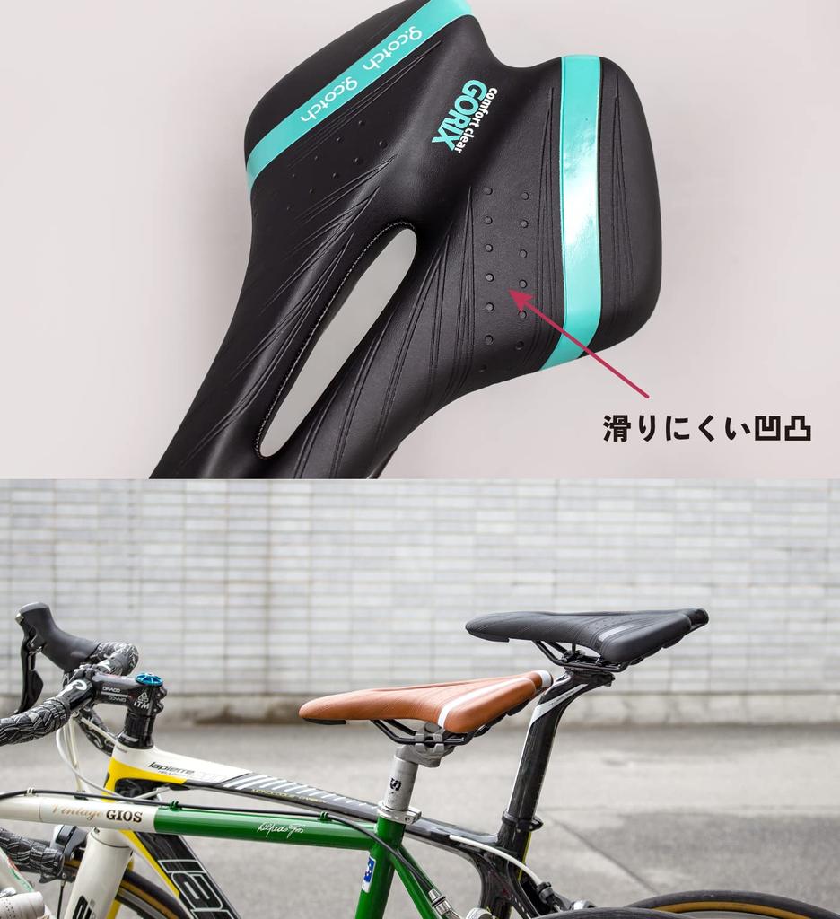 GORIX Bicycle Memory Foam Saddle That Hurt Your Butt Cushion Soft Opening Compatible with Road Mountain Bikes and Others Polyurethane Unisex Full