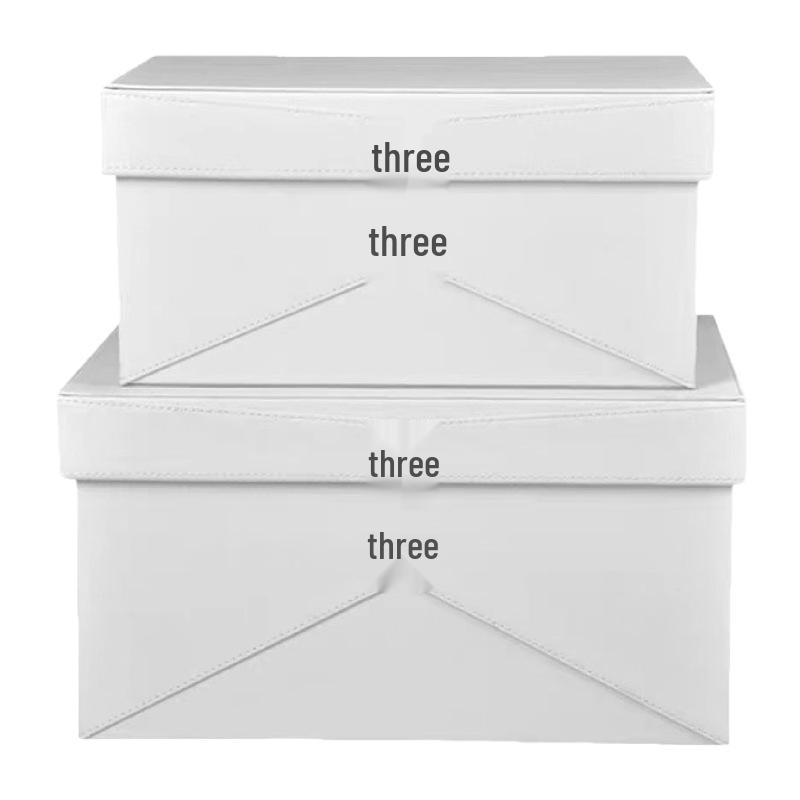 Large Capacity Leather Storage Basket for Home and Wardrobe Display 320210190 mm 3570₽