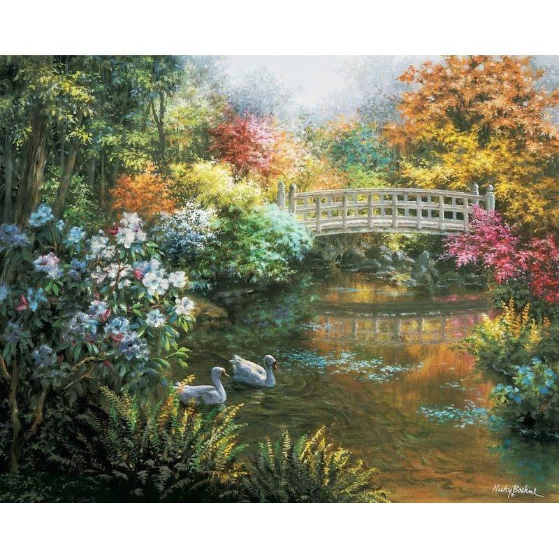 5D DIY Diamond Painting Landscape Full Round Diamond Embroidery Mosaic House Spring Decorations