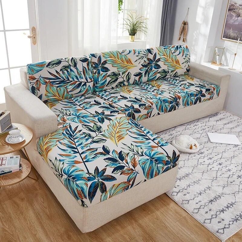 Printed Sofa Slipcover Soft Non-slip Stretch Sofa Cover for Living Room Bedroom Office Home Decor Pets Kids Furniture Protector