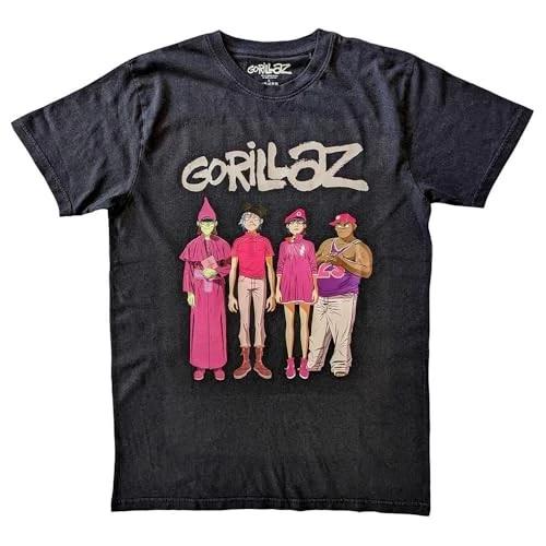 Gorillaz Cracker Island Standing Group T Shirt, Black, Large 2XL