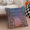 Romantic French Style Cushion Cover Throw Pillow Cover Hidden Button Durable Polyester Chair Cushion