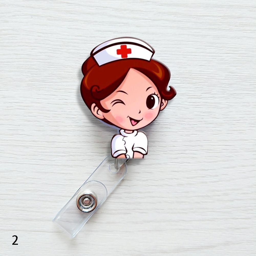 Fashion Stationery Office Supplies Mini Badge Holder Retractable ID Name Card Lanyards