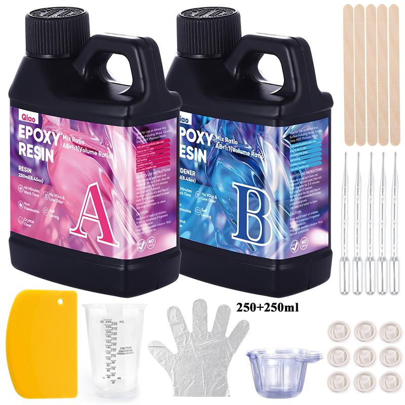 Clear Casting Epoxy Resin Kit – 1:1 Mix, Quick Cure Epoxy Resin Ideal for Jewelry, Resin Art DIY, River Tables & Home Decor DIY