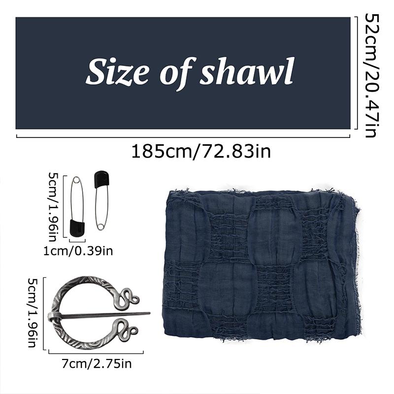 1PC Rag Style Shawl Casual Cotton Linen Wrap All-Season Tassel Scarf Retro Hippie Fringe Minimalist
