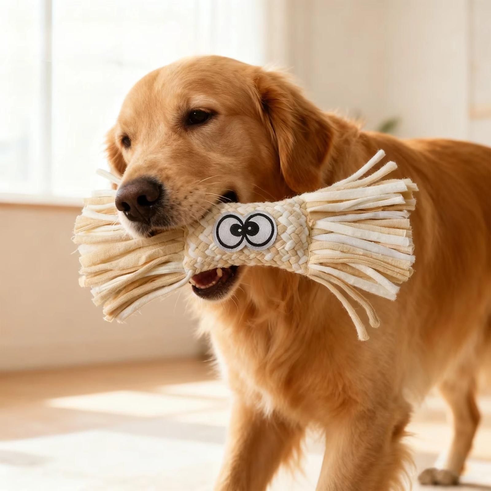 Собачья игрушка-грызунок для чистки зубов Интерактивная обучающая Пищащая игрушка для питомца one size жёлтый