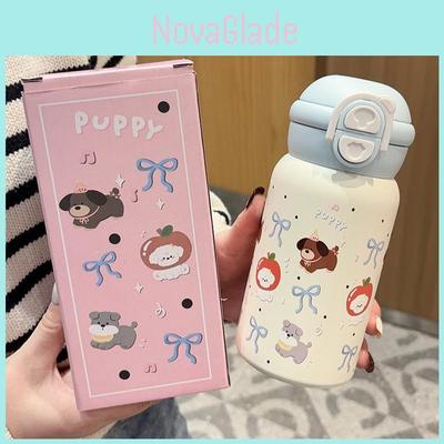 Cute Cartoon Stainless Steel Travel Mug With Lockable Lid For Office Use