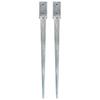 Ground Stakes 2 Pcs Silver 7x7x90 Cm Galvanized Steel